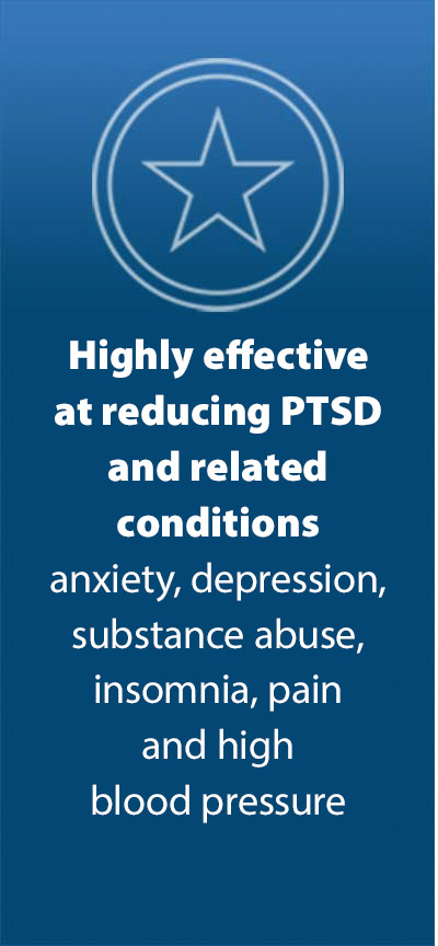 Highly effective at reducing PTSD and related conditions